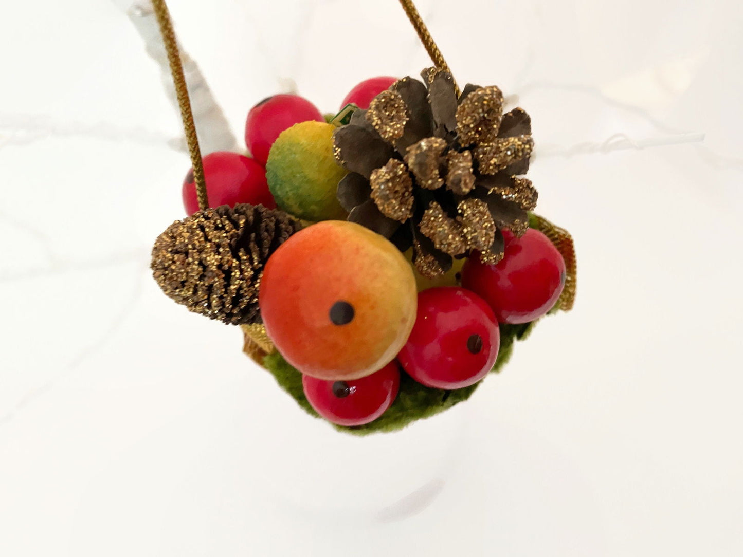 Vintage Christmas Fruited Cone Ornament Made in Japan - Duckwells