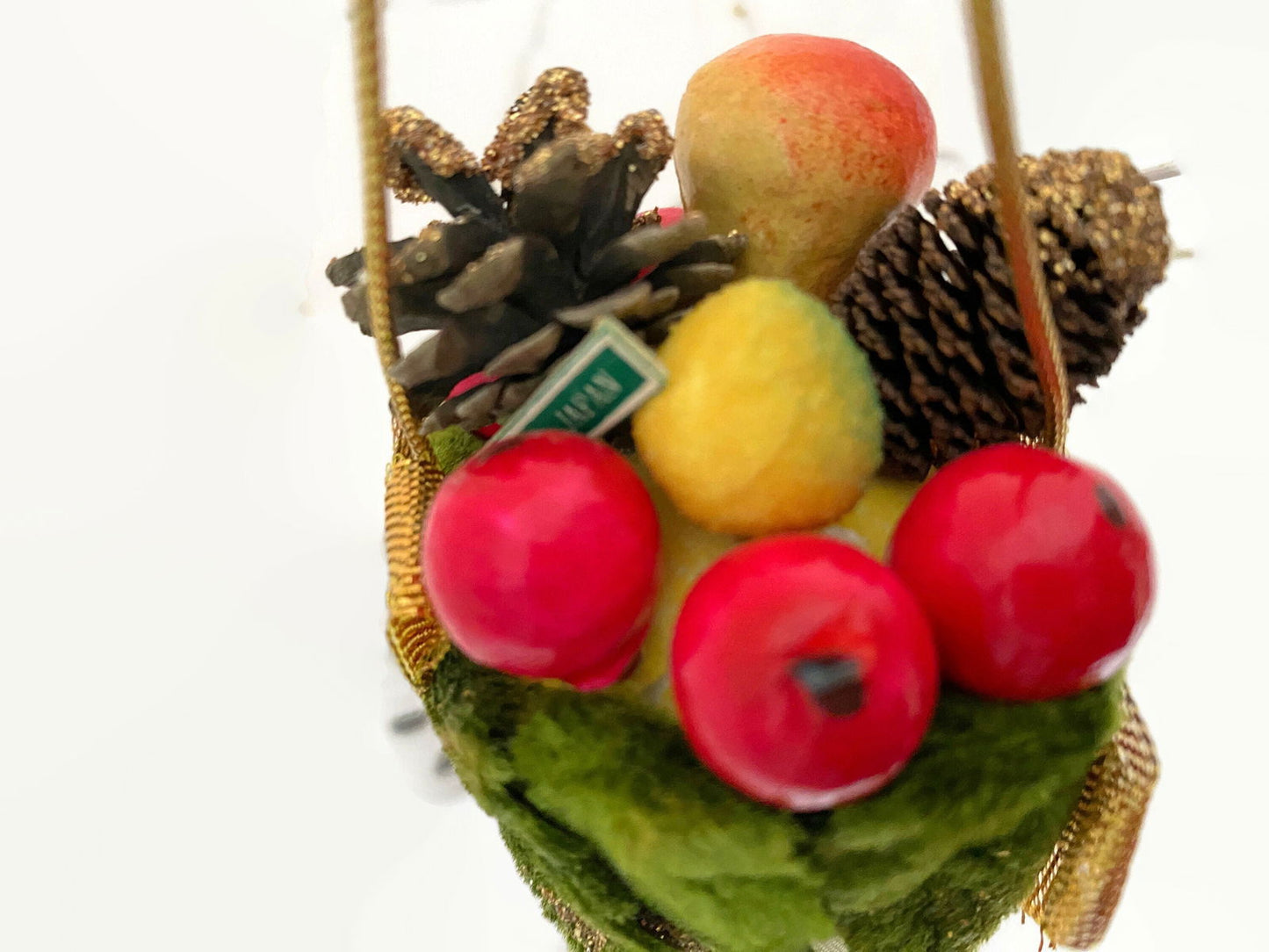 Vintage Christmas Fruited Cone Ornament Made in Japan - Duckwells