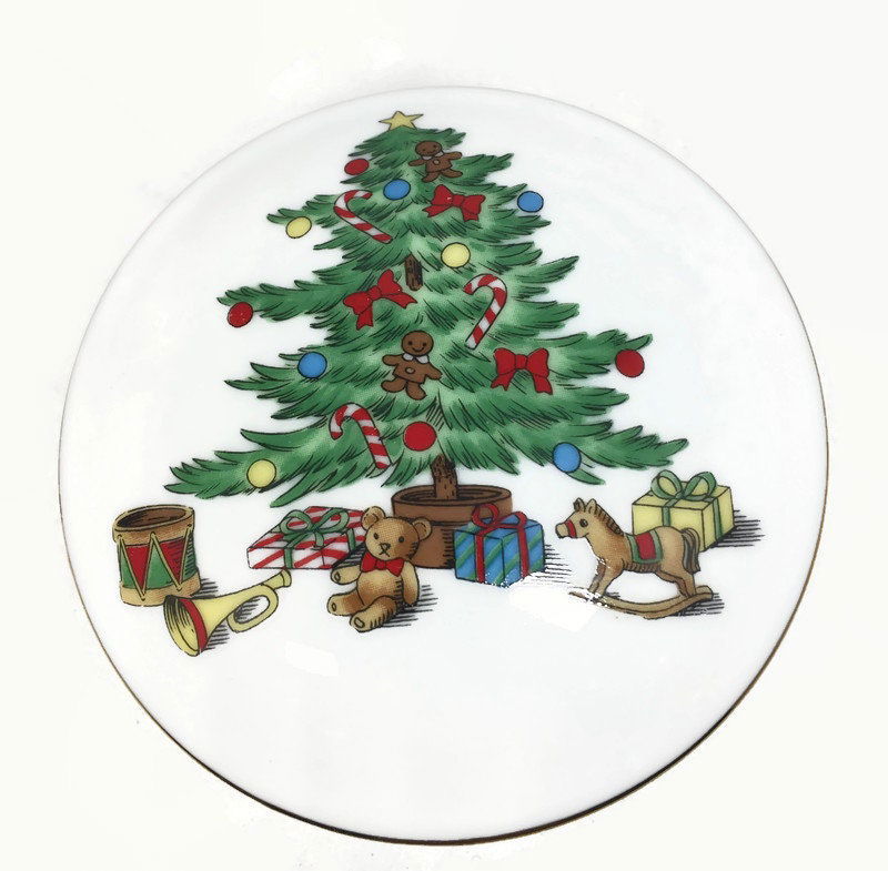 Vintage Christmas Porcelain Trinket Box - Duckwells