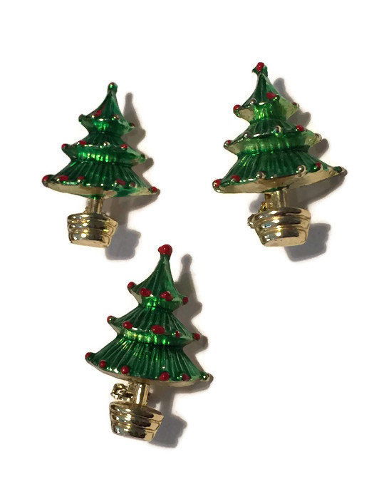 Vintage Christmas Tree Scatter PIns - Duckwells