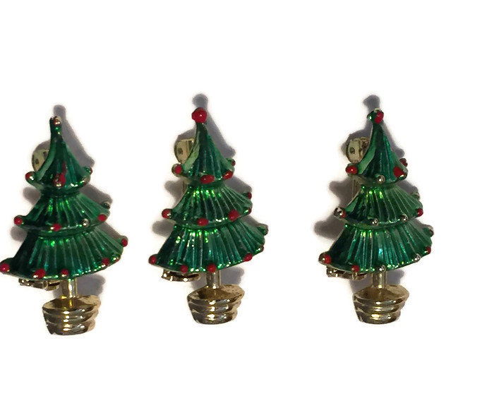 Vintage Christmas Tree Scatter PIns - Duckwells