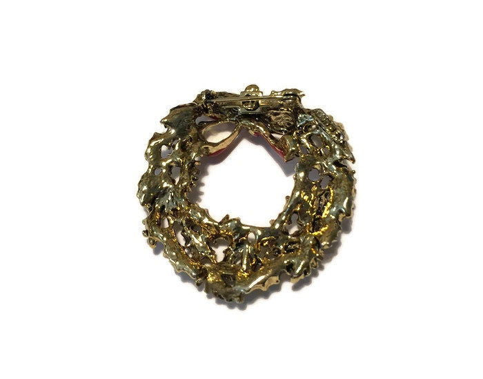 Vintage Christmas Wreath Pin - Duckwells