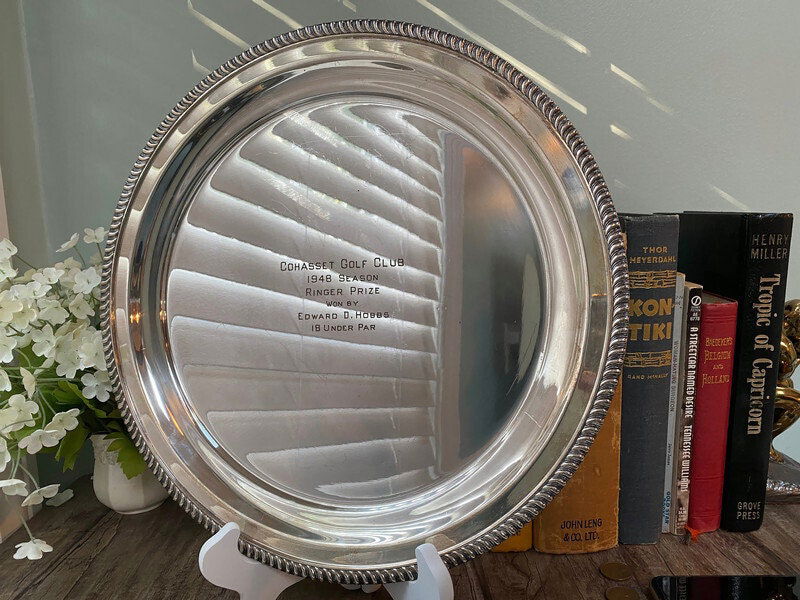 Vintage Cohasset Golf Club Silverplate Trophy Tray at Duckwells
