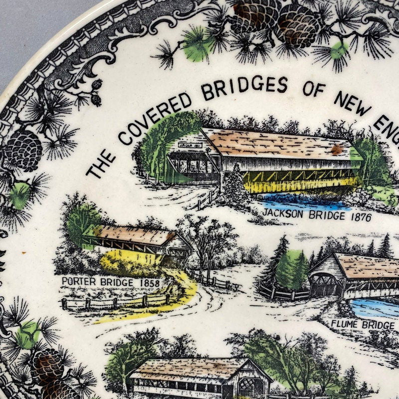 Vintage Covered Bridges of New England Plate - Duckwells
