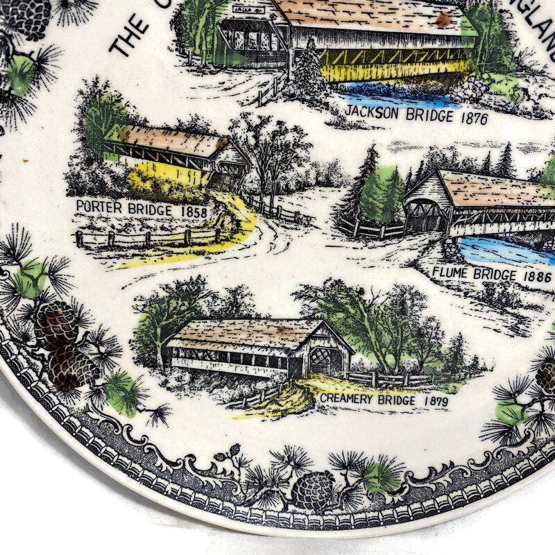 Vintage Covered Bridges of New England Plate - Duckwells