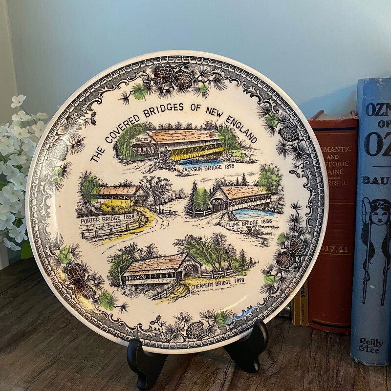 Vintage Covered Bridges of New England Plate - Duckwells