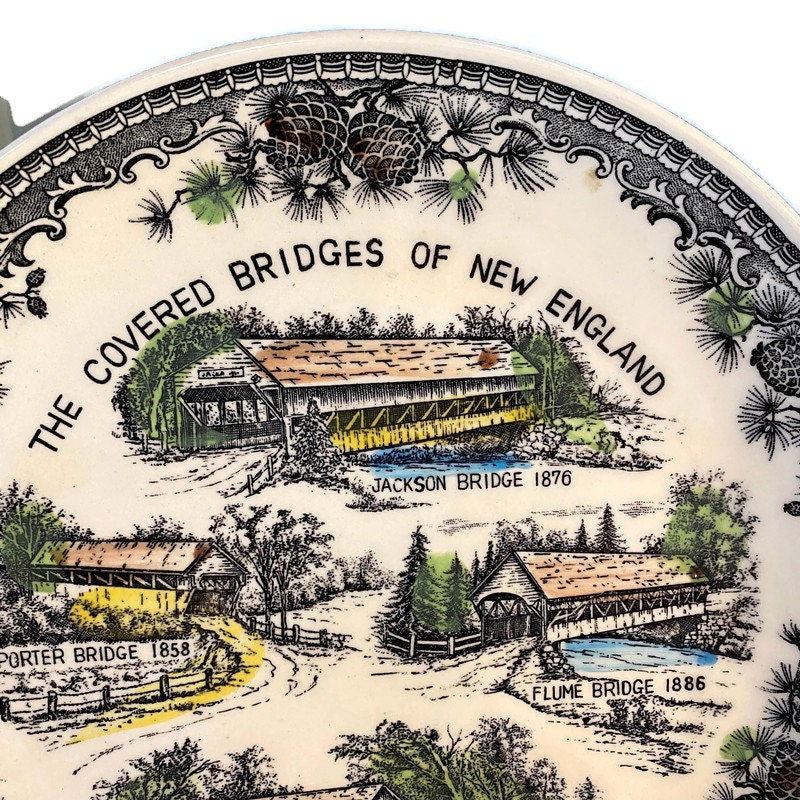 Vintage Covered Bridges of New England Plate - Duckwells
