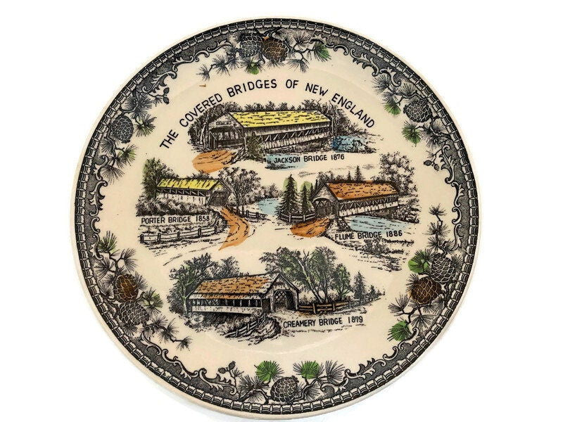 Vintage Covered Bridges of New England Plate - Duckwells