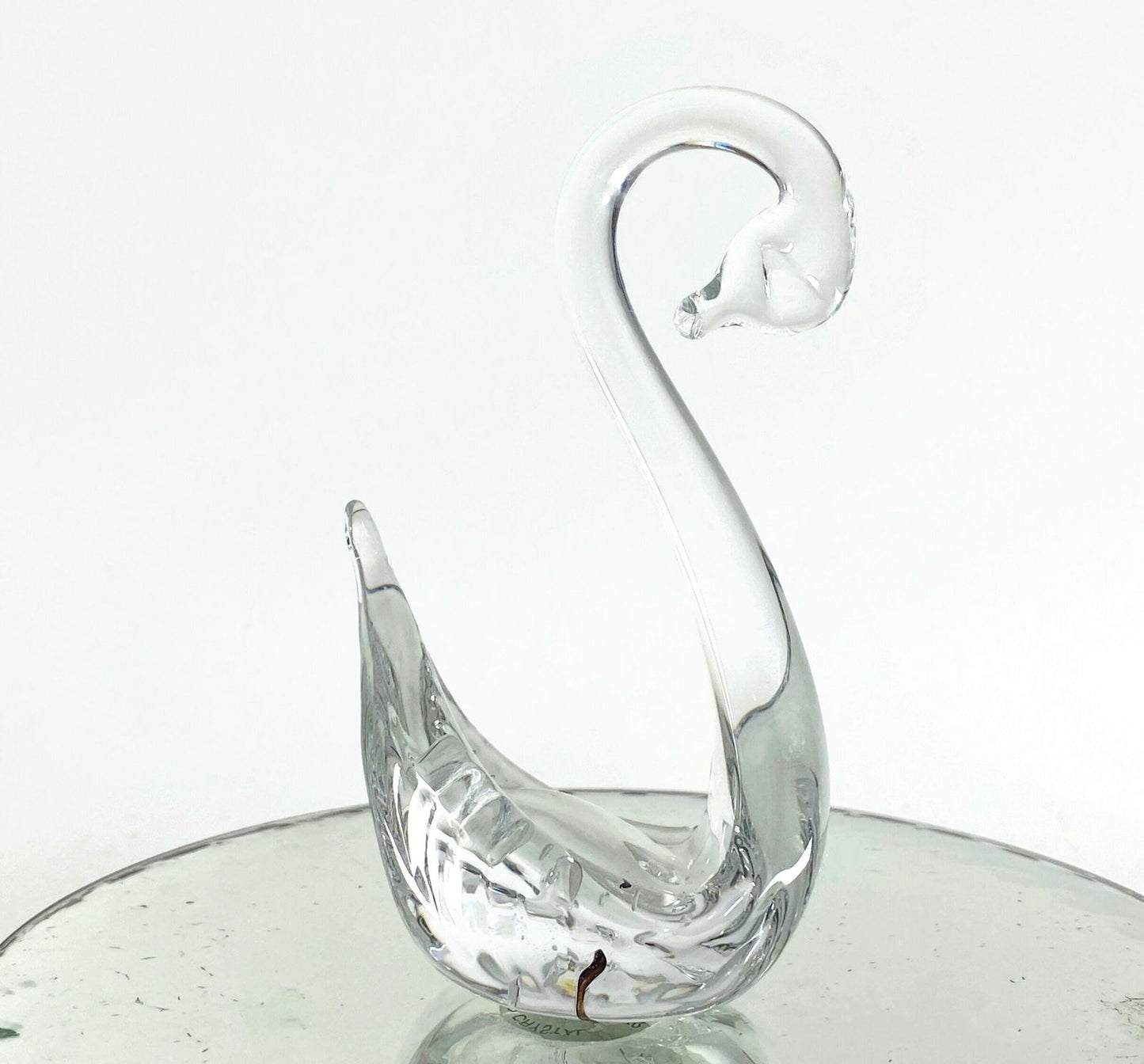 Vintage Crystal Swan by Pairpoint Glass - Duckwells