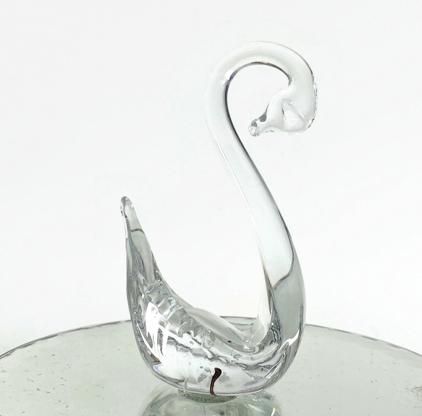 Vintage Crystal Swan by Pairpoint Glass - Duckwells