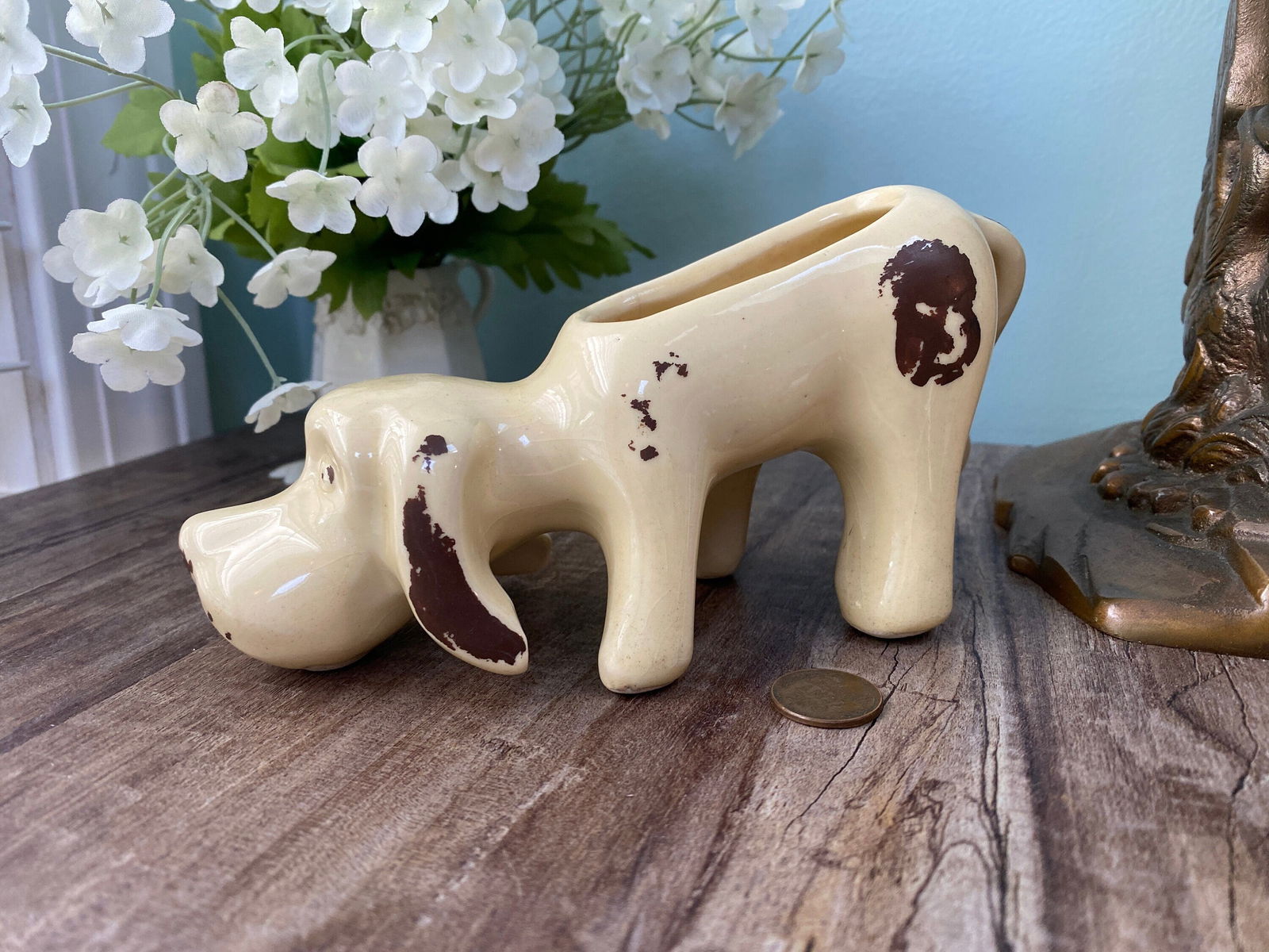 Vintage Dog Ceramic Planter at Duckwells