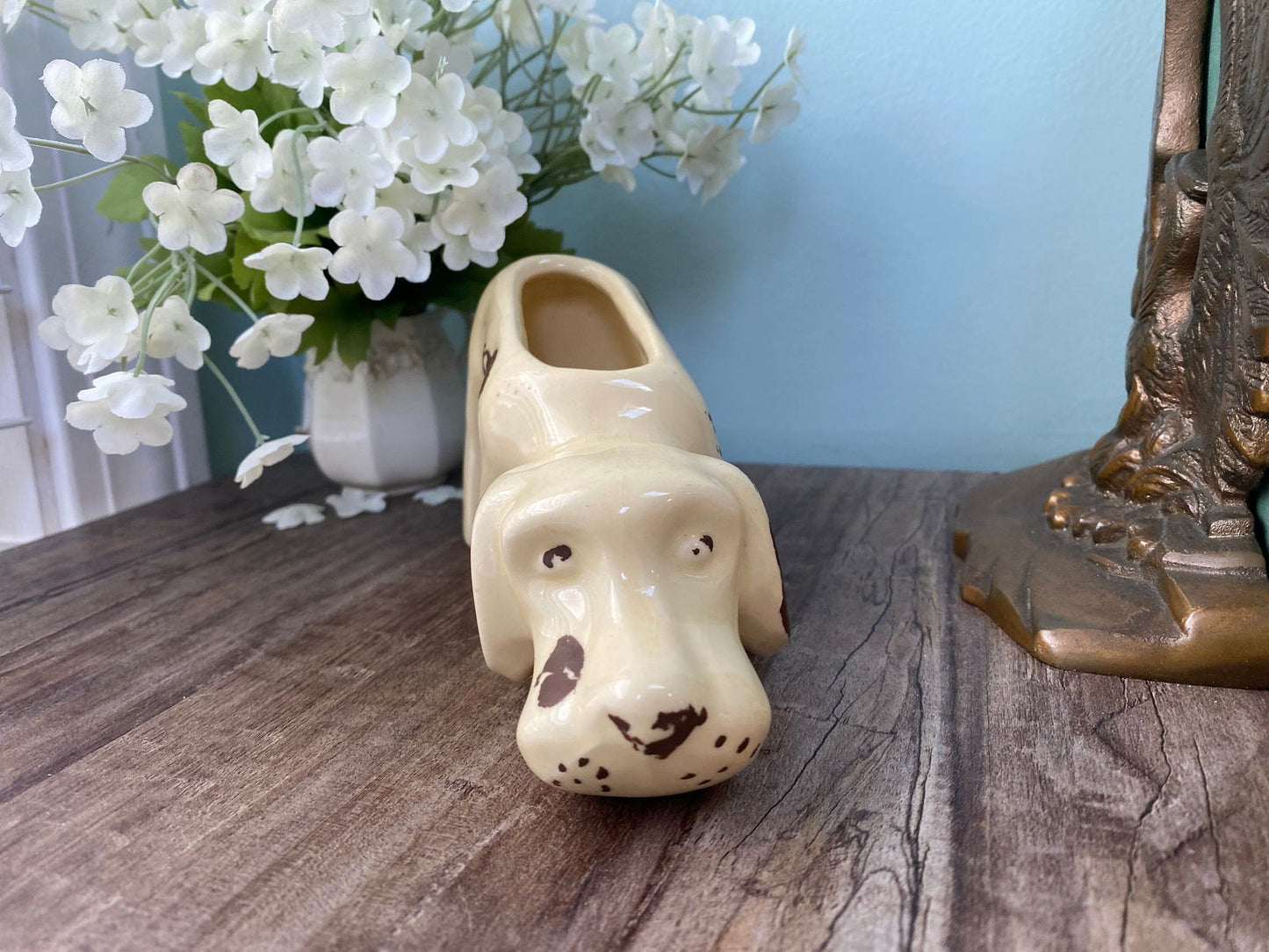Vintage Dog Ceramic Planter at Duckwells