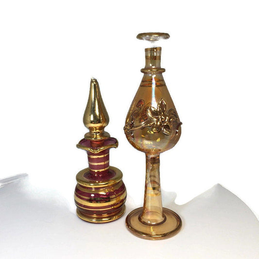 Vintage Egyptian Glass Perfume Bottles at Duckwells