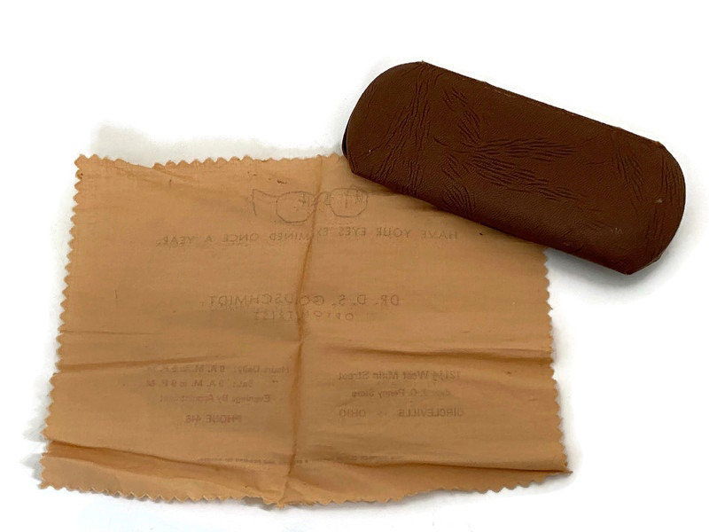 Vintage Eyeglass Case and Cleaning Cloth - Duckwells