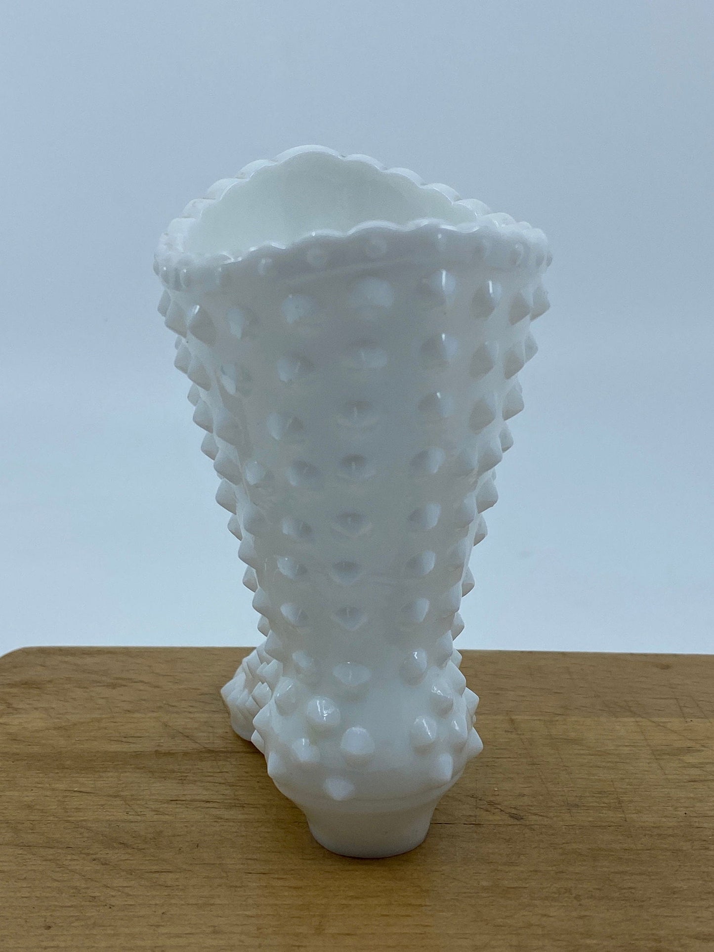 Vintage Fenton Milk Glass Hobnail Boot at Duckwells