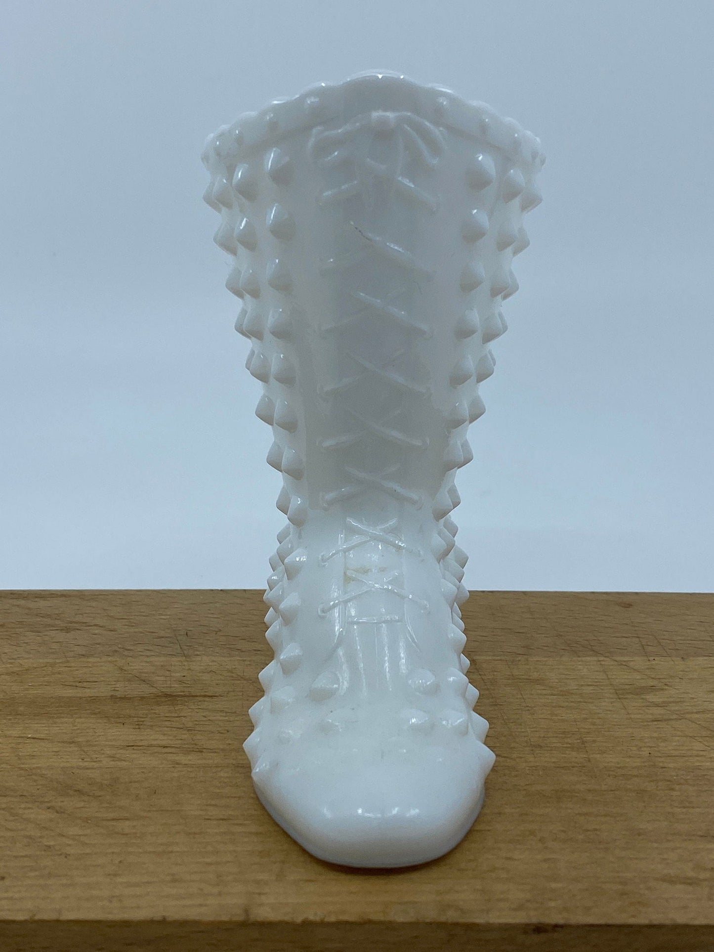 Vintage Fenton Milk Glass Hobnail Boot at Duckwells
