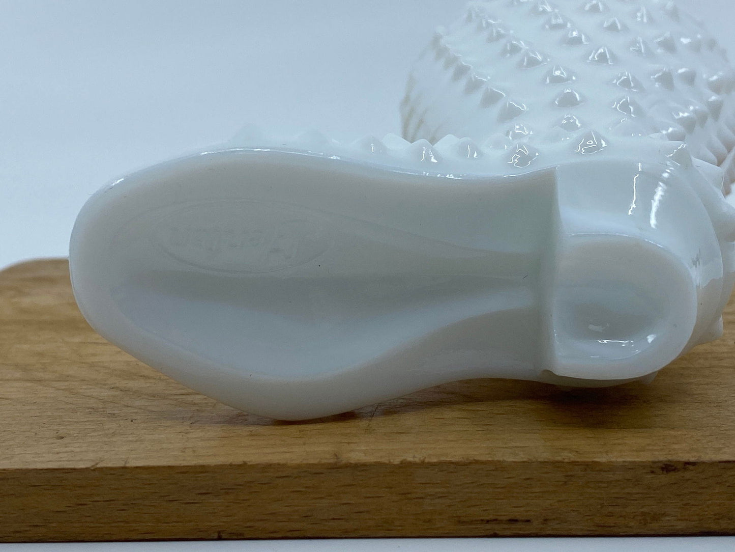 Vintage Fenton Milk Glass Hobnail Boot at Duckwells
