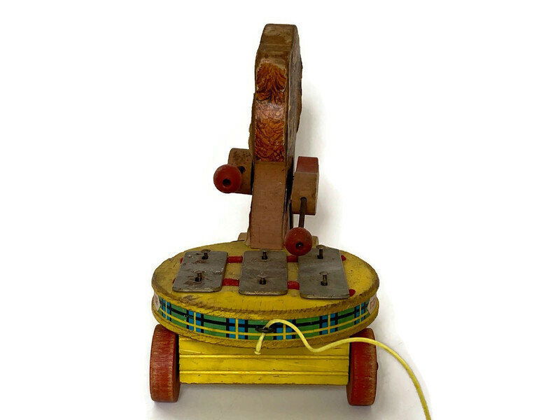 Vintage Fisher Price Teddy Zilo Wood Pull Toy at Duckwells
