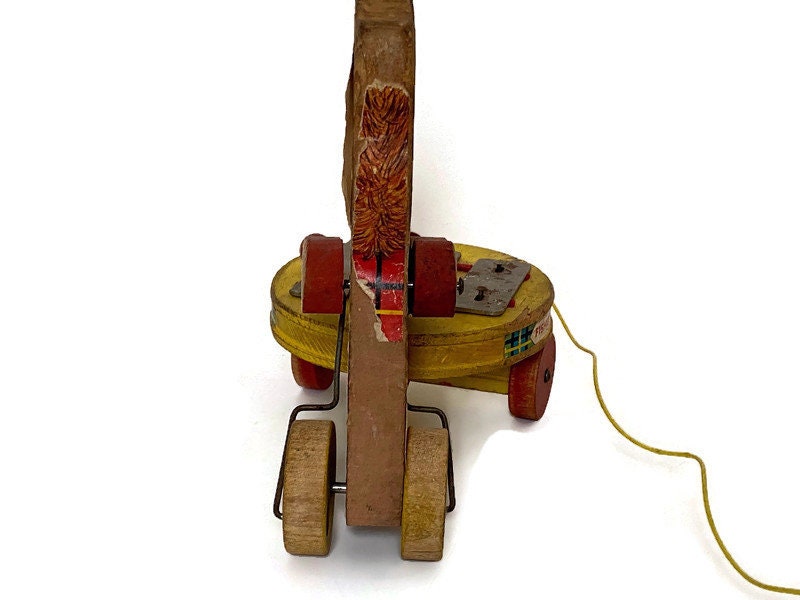Vintage Fisher Price Teddy Zilo Wood Pull Toy at Duckwells