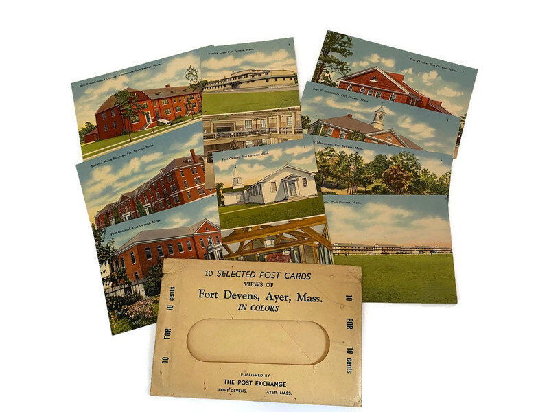 Vintage Fort Devens Postcards - Duckwells