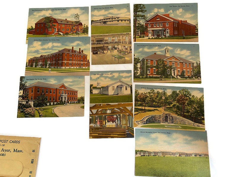 Vintage Fort Devens Postcards - Duckwells