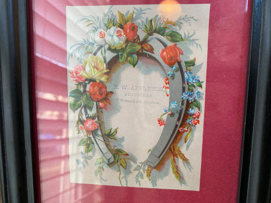 Vintage Framed Antique Victorian Era Trade Card at Duckwells