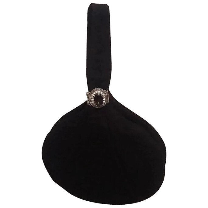 Vintage Garay Teardrop Wristlet Purse with Rhinestone Embellishment at Duckwells