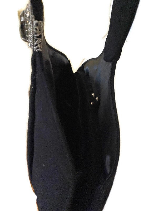 Vintage Garay Teardrop Wristlet Purse with Rhinestone Embellishment at Duckwells