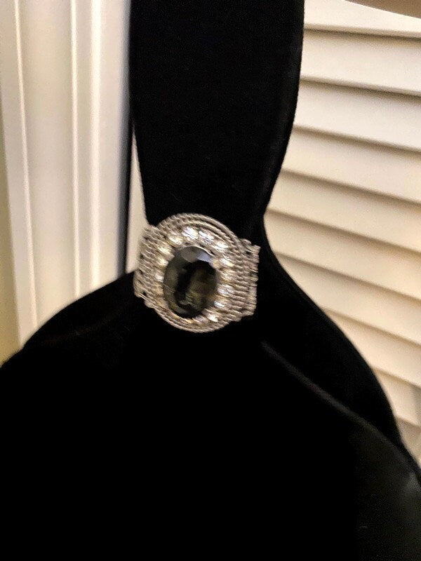 Vintage Garay Teardrop Wristlet Purse with Rhinestone Embellishment at Duckwells