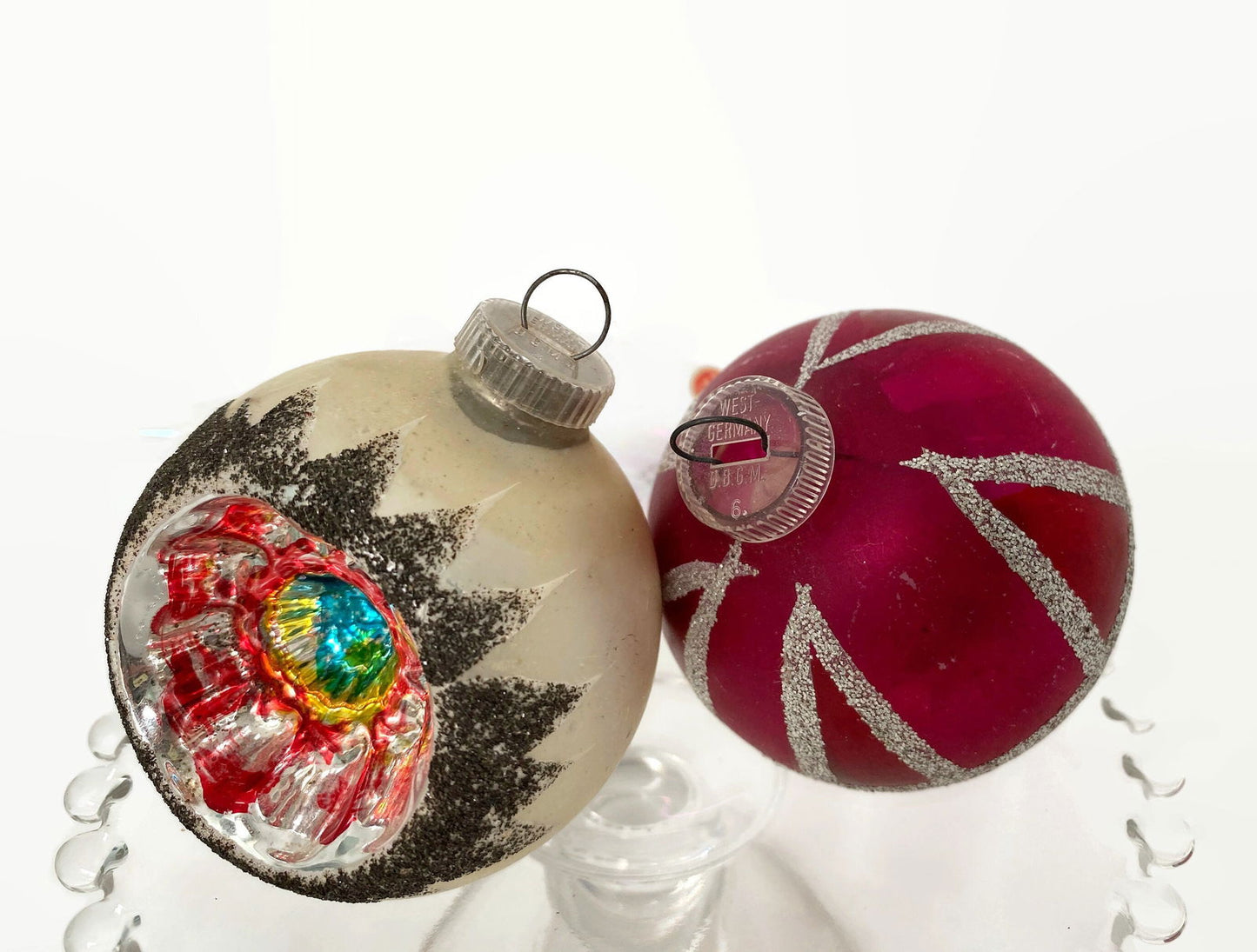 Vintage Glass Christmas Ornaments Made In West Germany - Duckwells