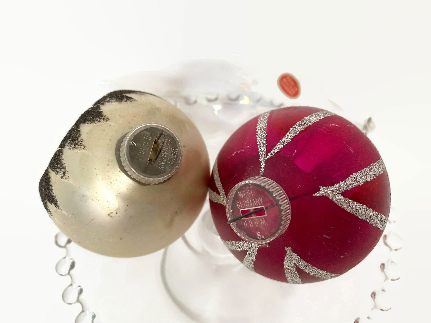 Vintage Glass Christmas Ornaments Made In West Germany - Duckwells