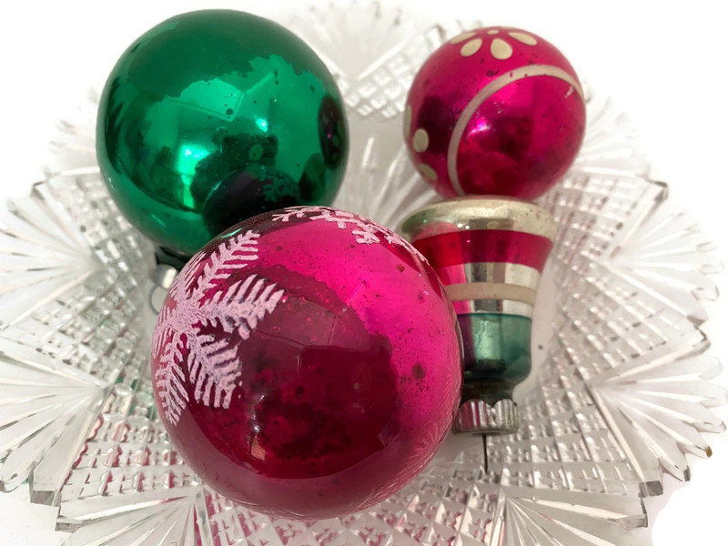 Vintage Glass Christmas Tree Ornaments at Duckwells