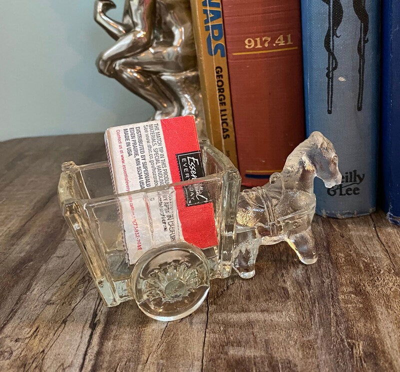 Vintage Glass Donkey Cart - Duckwells