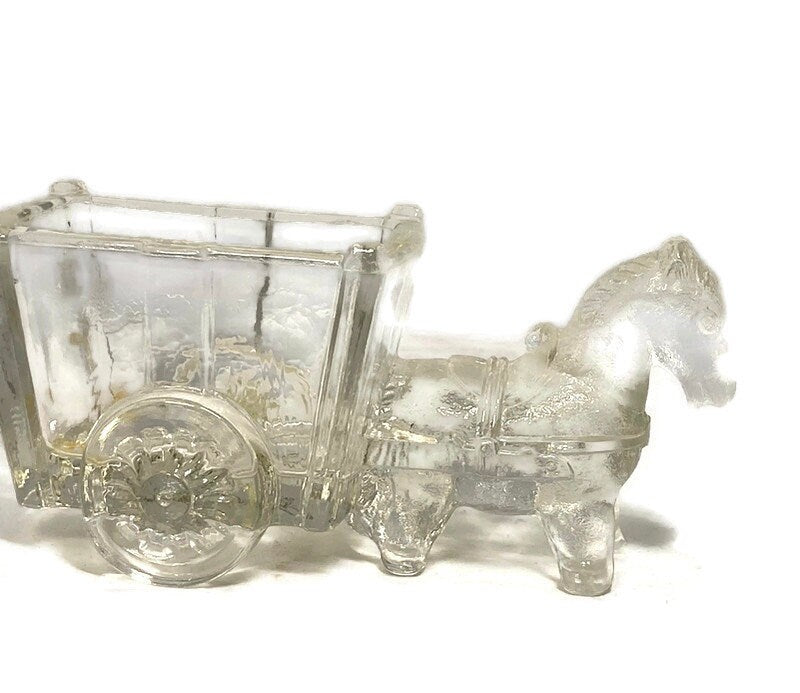 Vintage Glass Donkey Cart - Duckwells