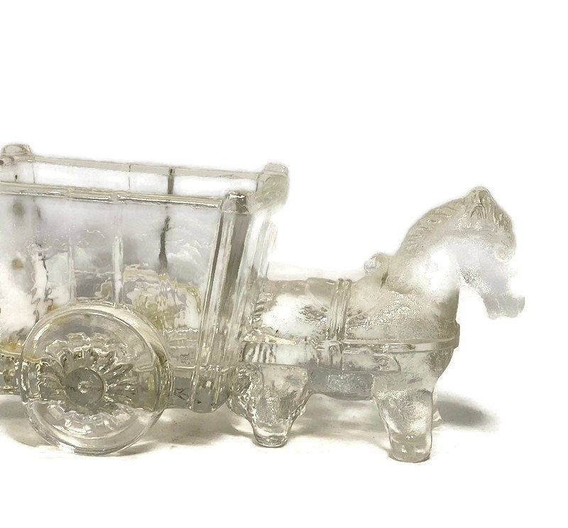 Vintage Glass Donkey Cart - Duckwells
