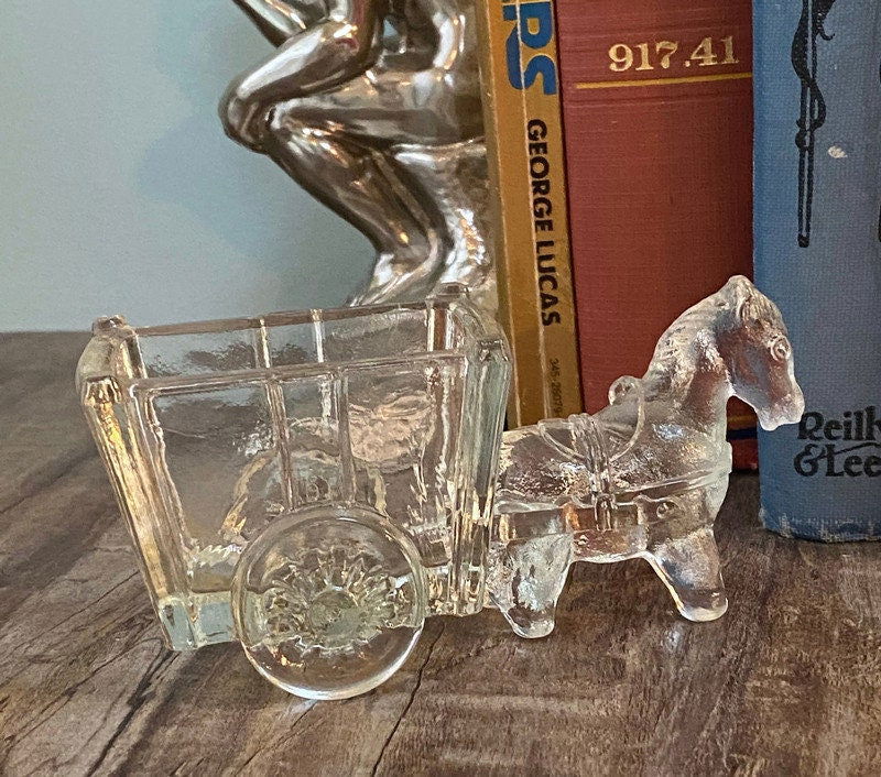 Vintage Glass Donkey Cart at Duckwells