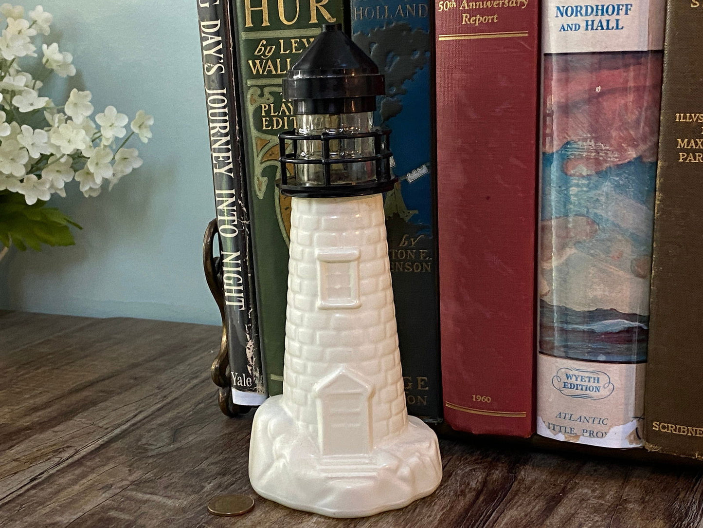 Vintage Glass Lighthouse Cologne Decanter - Duckwells