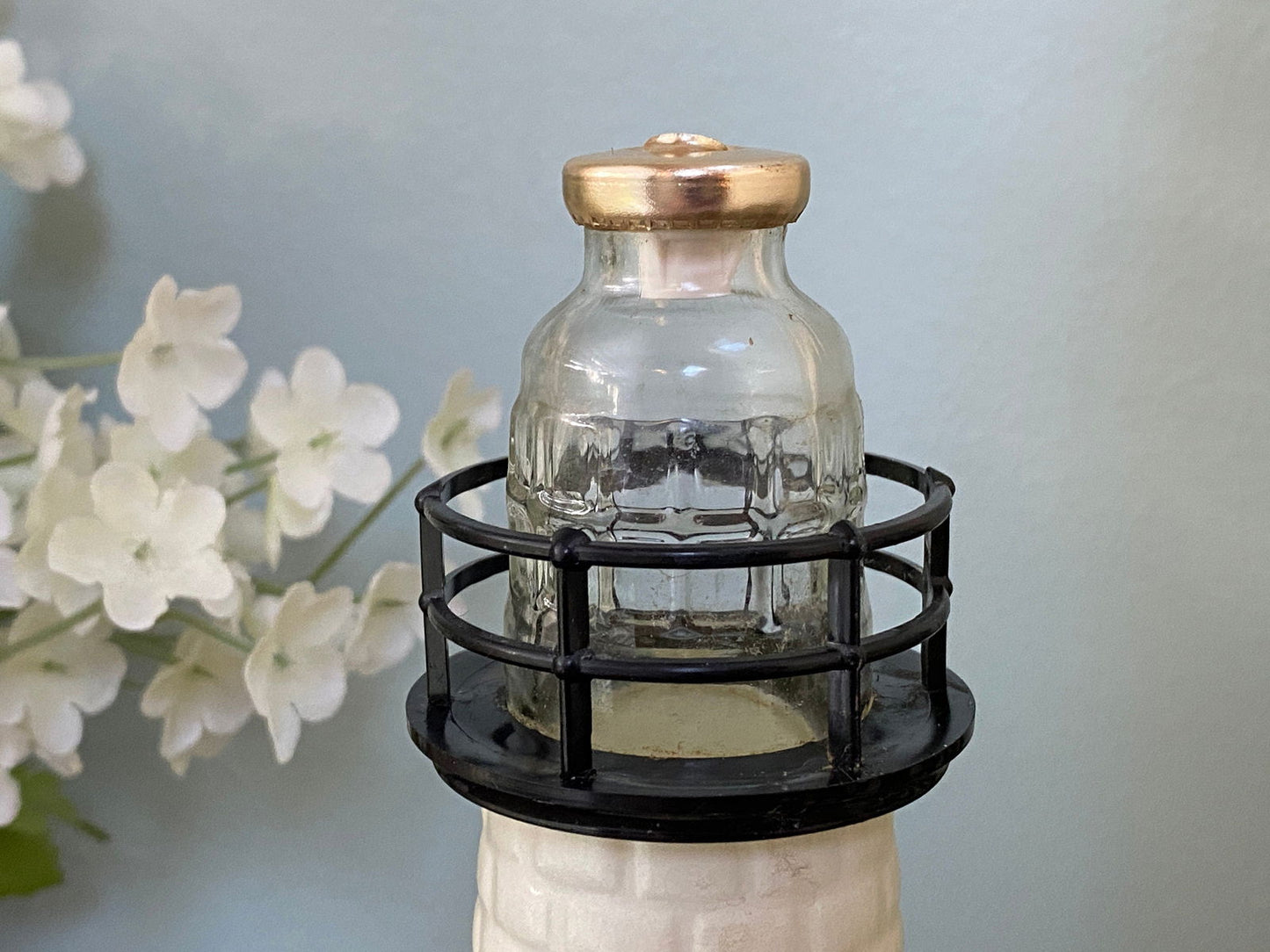 Vintage Glass Lighthouse Cologne Decanter - Duckwells