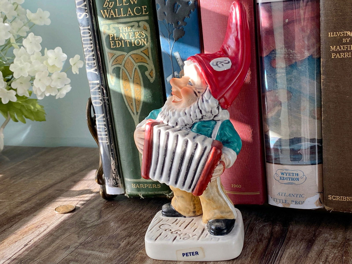 Vintage Gnome Accordionist Figurine by Goebel - Duckwells