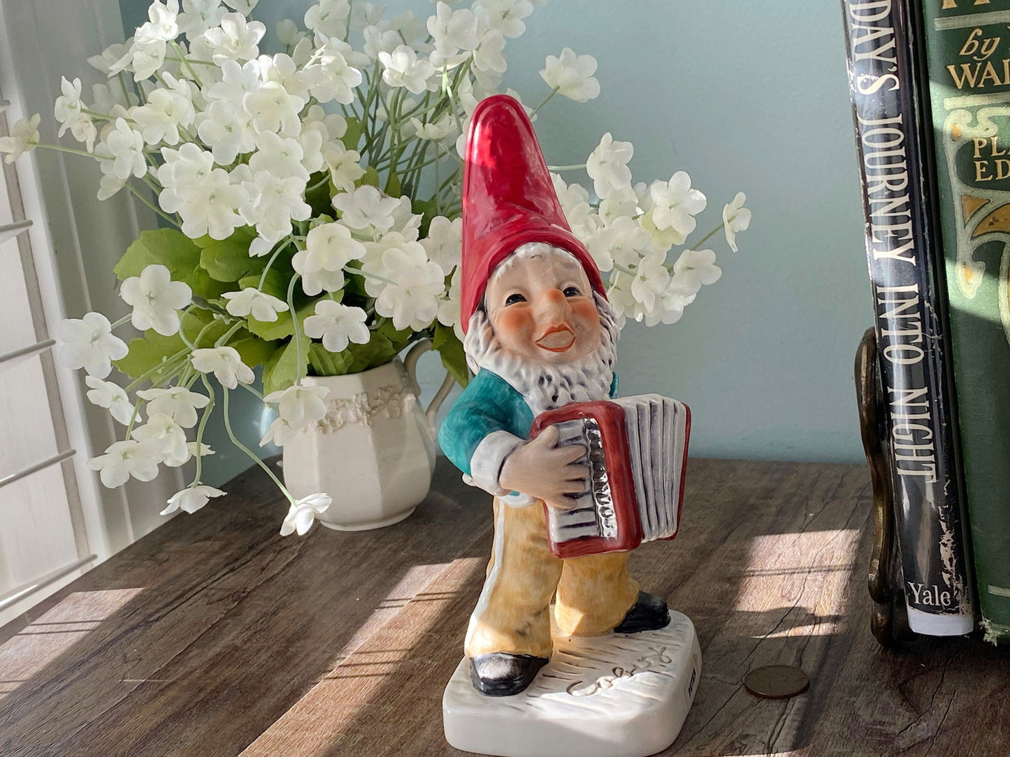Vintage Gnome Accordionist Figurine by Goebel - Duckwells