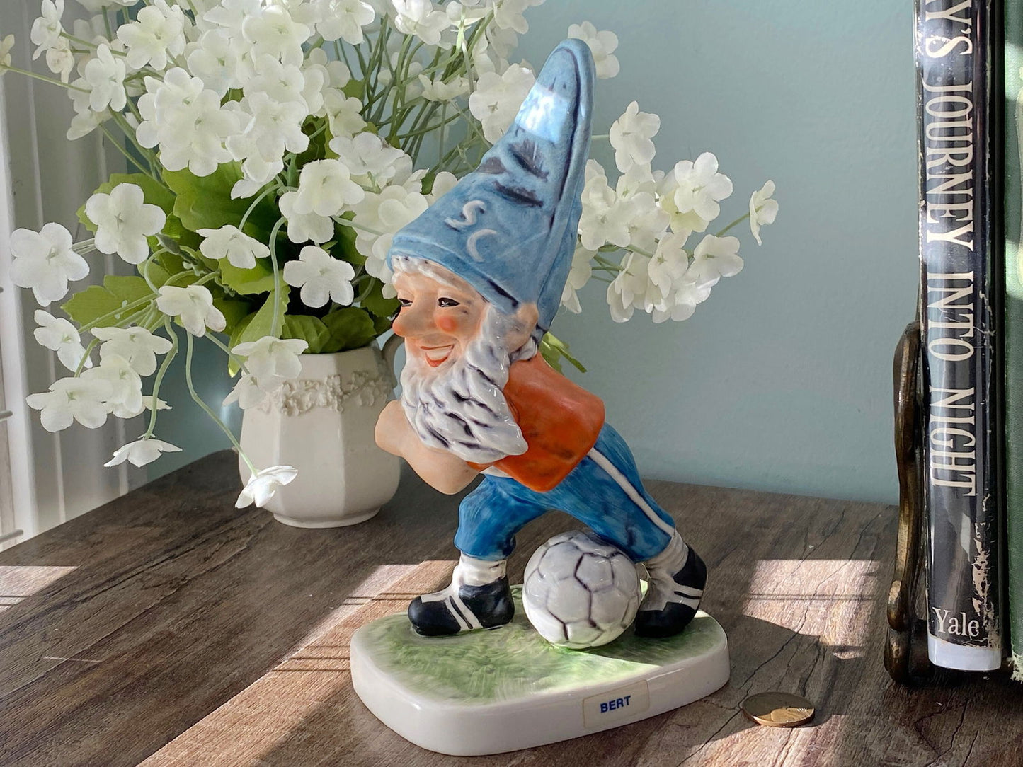Vintage Gnome Figurine by Goebel Bert the Soccer Player at Duckwells