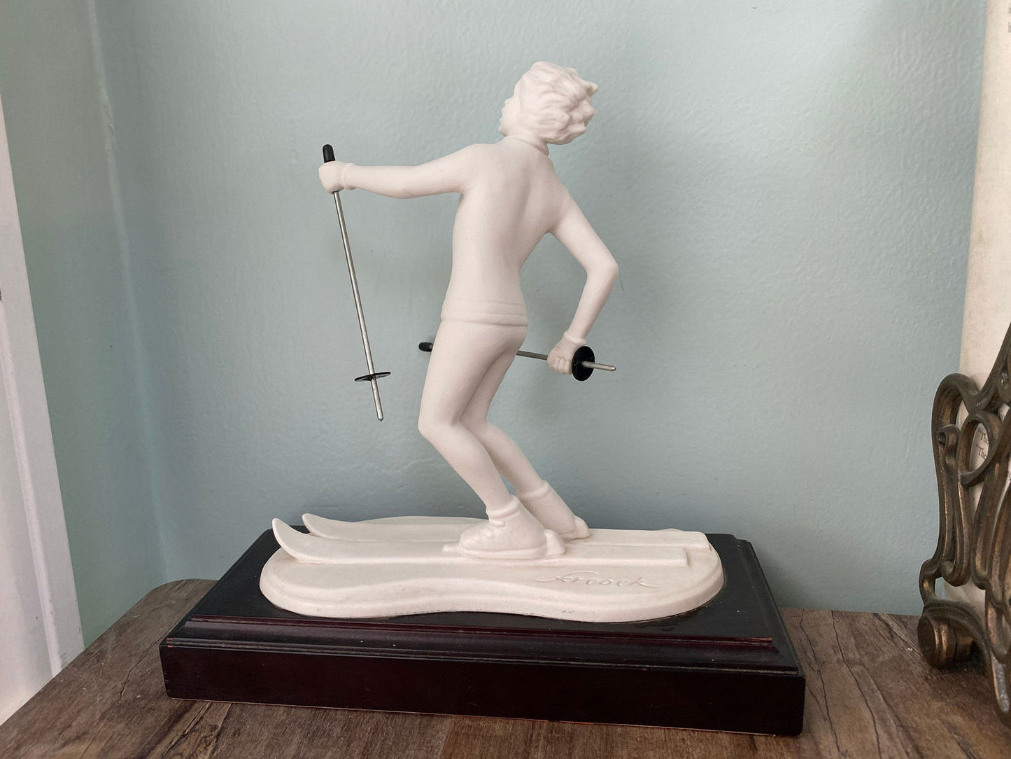 Vintage Goebel Skier Figurine at Duckwells