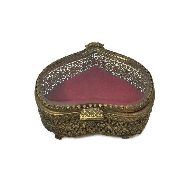 Vintage Gold Jewelry Casket at Duckwells