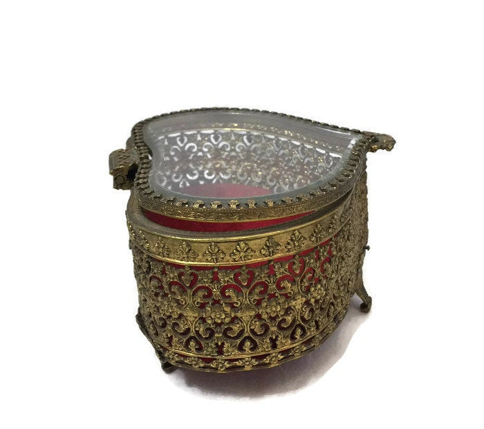 Vintage Gold Jewelry Casket at Duckwells