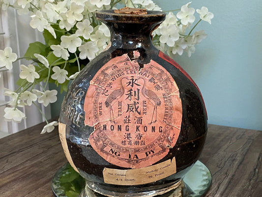 Vintage Hong Kong Stoneware Bottle at Duckwells