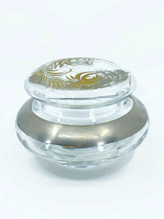 Vintage Italian Glass and Sterling Dresser Jar at Duckwells