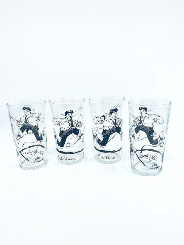 Vintage Lil Abner Glasses - Set of 4 - Duckwells