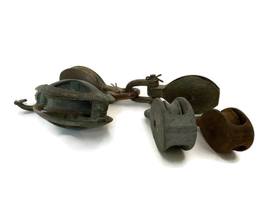 Vintage Metal Pulleys at Duckwells