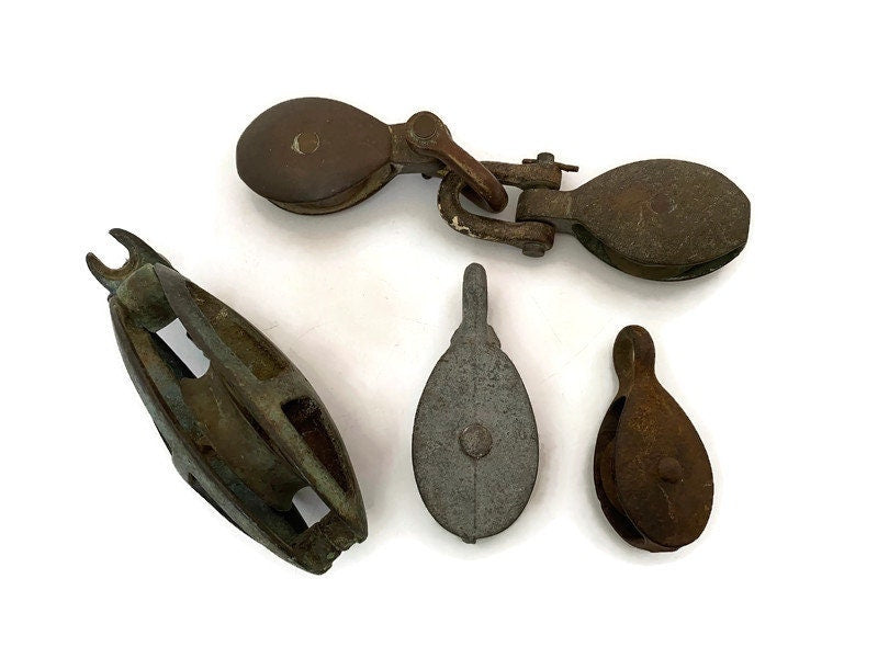 Vintage Metal Pulleys at Duckwells
