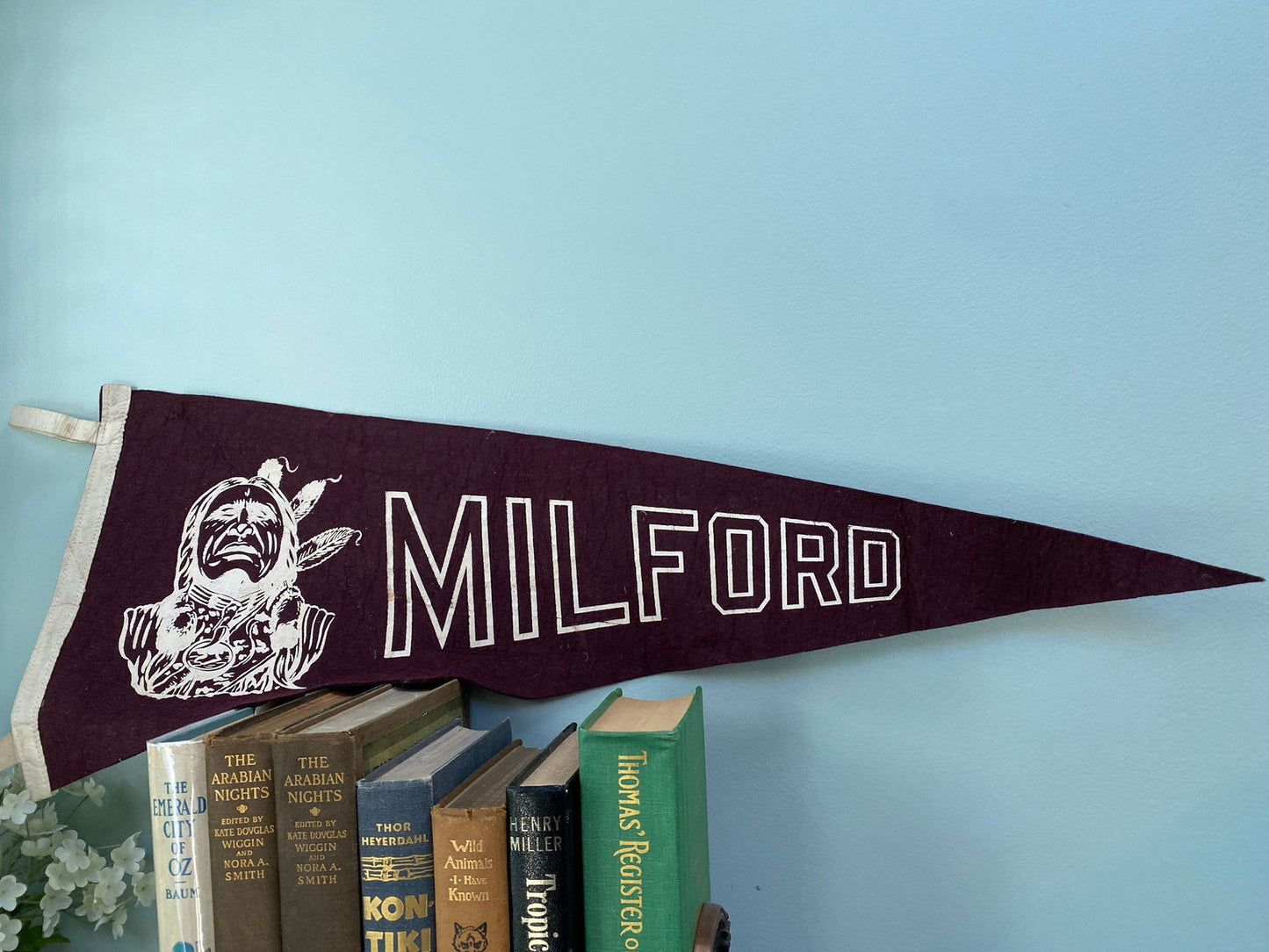 Vintage Milford Connecticut Pennant at Duckwells
